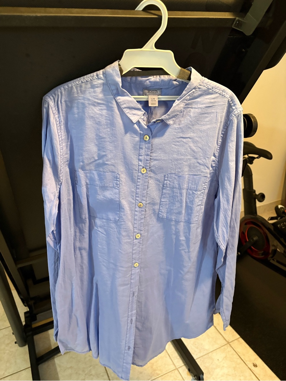 Light Blue Women's Button-Up Shirt
